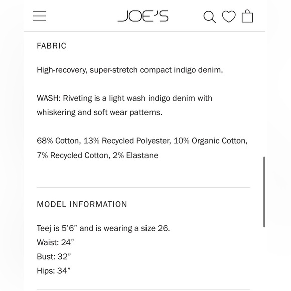 NWOT Joe’s Jeans Molly Petite Flare Light Wash Comfort Stretch Jeans Blue 27 - Picture 9 of 9